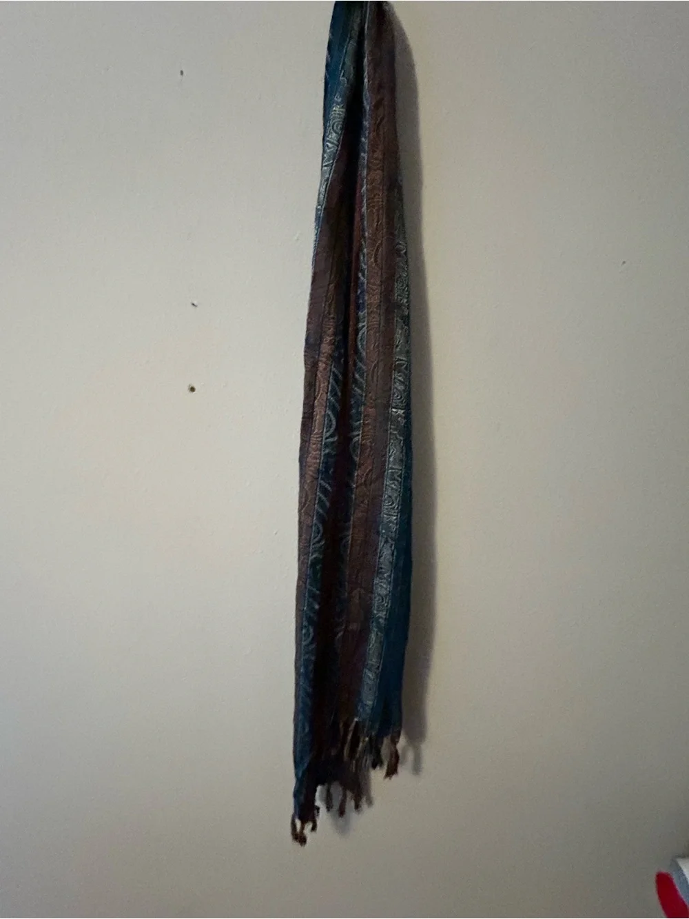 Honey made in India Blue and Brown Decorative Scarf - Lightweight Accent